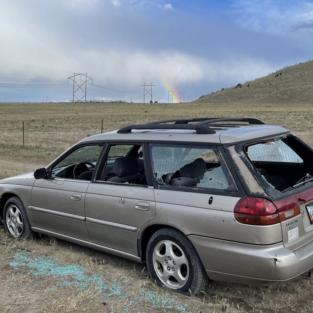 Destroyed car